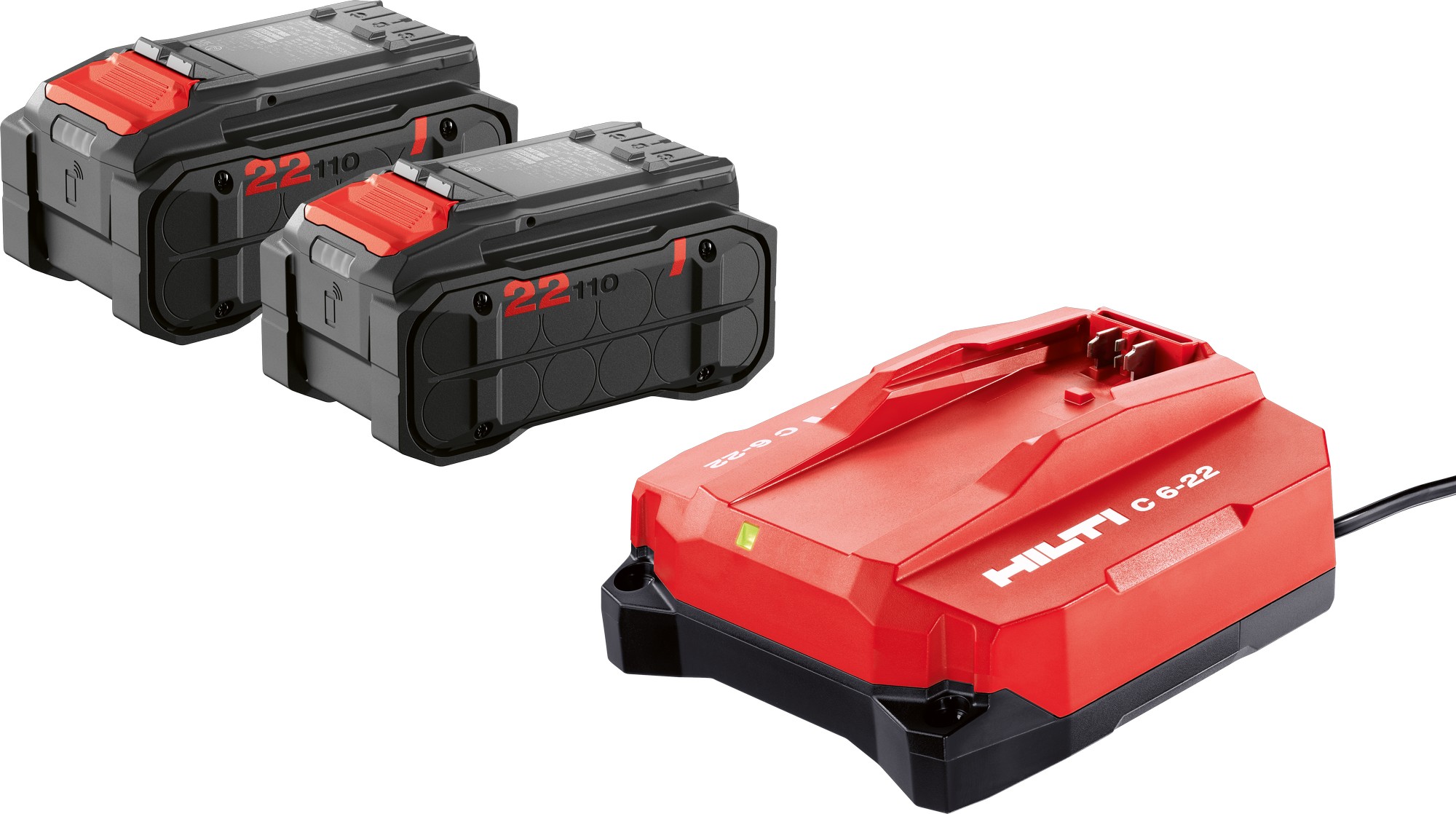 Sada akumulátorů s nabíječkou Hilti B22-110 + C 6-22 Nuron 5,2 Ah