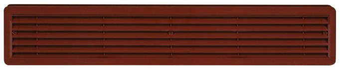 Mřížka větrací dveřní HACO VM D 500×90 mm hnědá