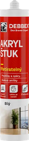 Tmel akrylový štukový Den Braven bílý 280 ml
