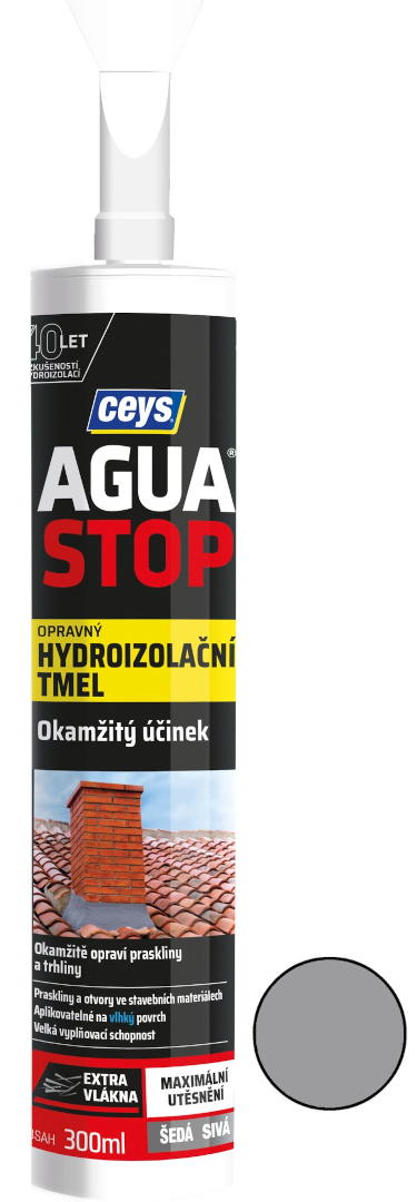 Tmel hydroizolační Ceys AGUA STOP šedý 300 ml
