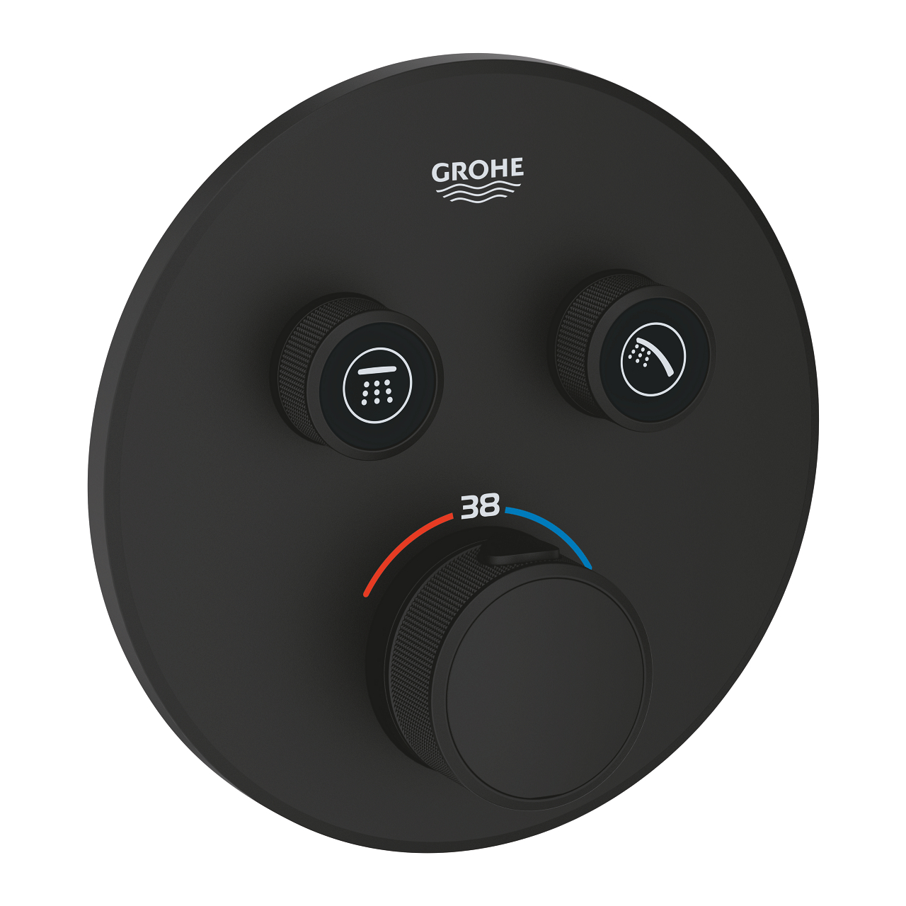 Díl nadomítkový Grohe Grohtherm SmartControl s 2 ventily phantom black 29507KF0