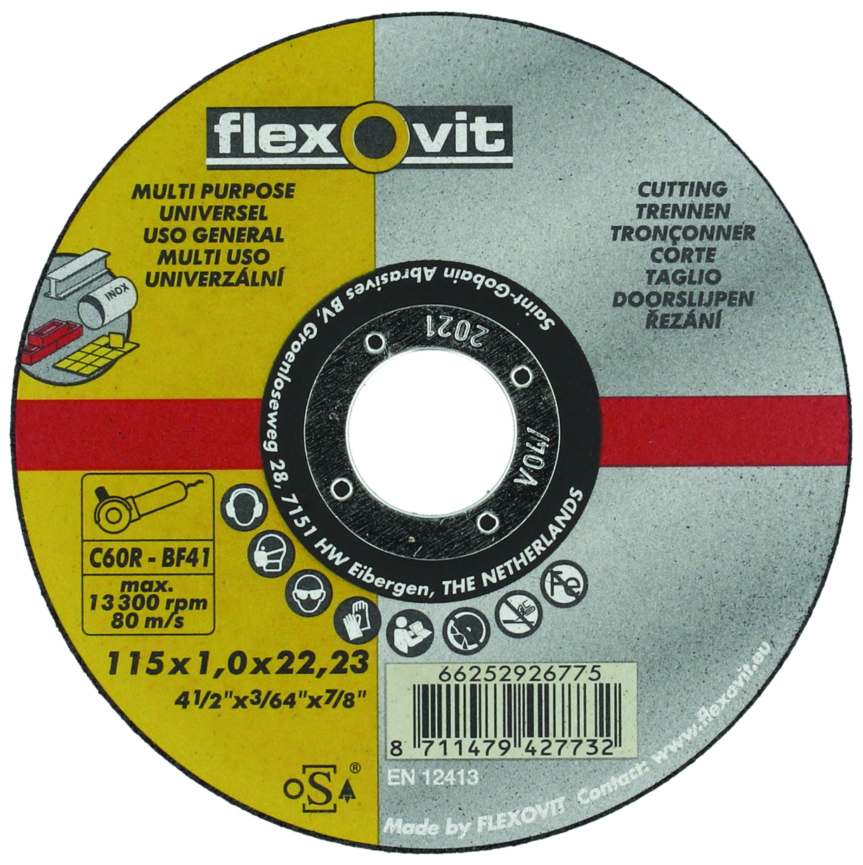 Kotouč řezný Flexovit C46R-BF41 115×22,23 mm 1 mm