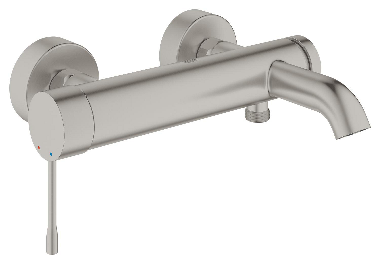 Baterie vanová nástěnná Grohe Essence 150 mm SuperSteel s přepínačem 33624DC1