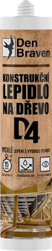 Lepidlo konstrukční na dřevo Den Braven D4 310 ml