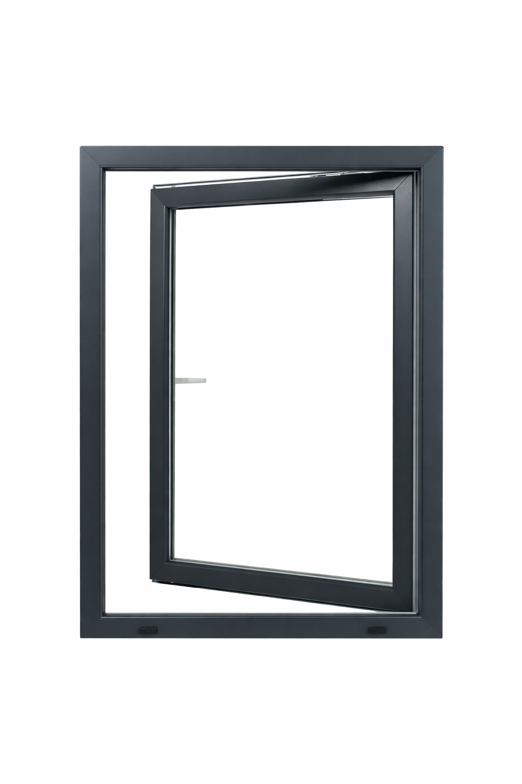 Levně Okno plastové BRAVO OS1 RAL 7016/bílá levé 900×1 200 mm