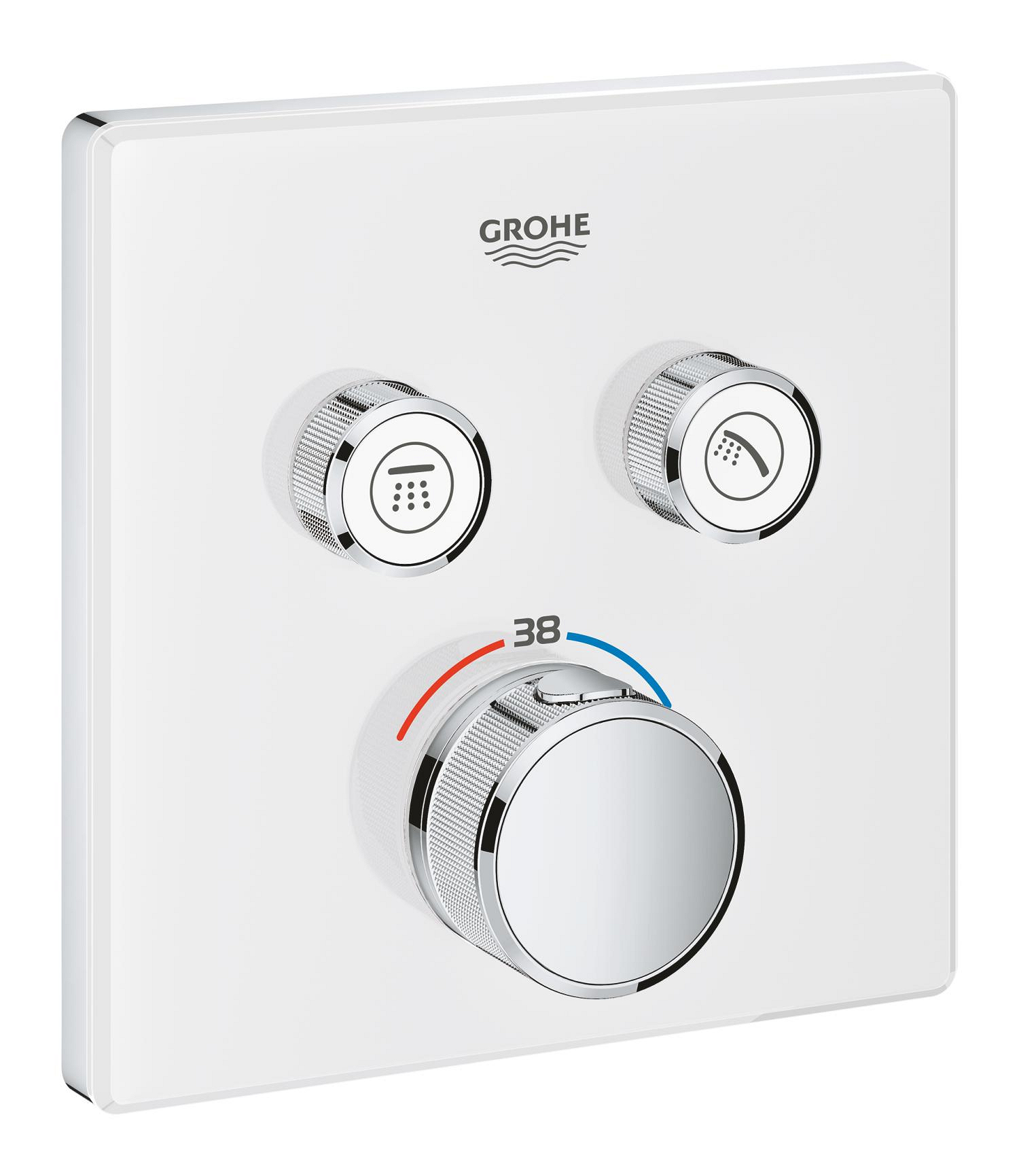 Díl nadomítkový Grohe Grohtherm SmartControl s 2 ventily měsíční bílá/chrom 29156LS0