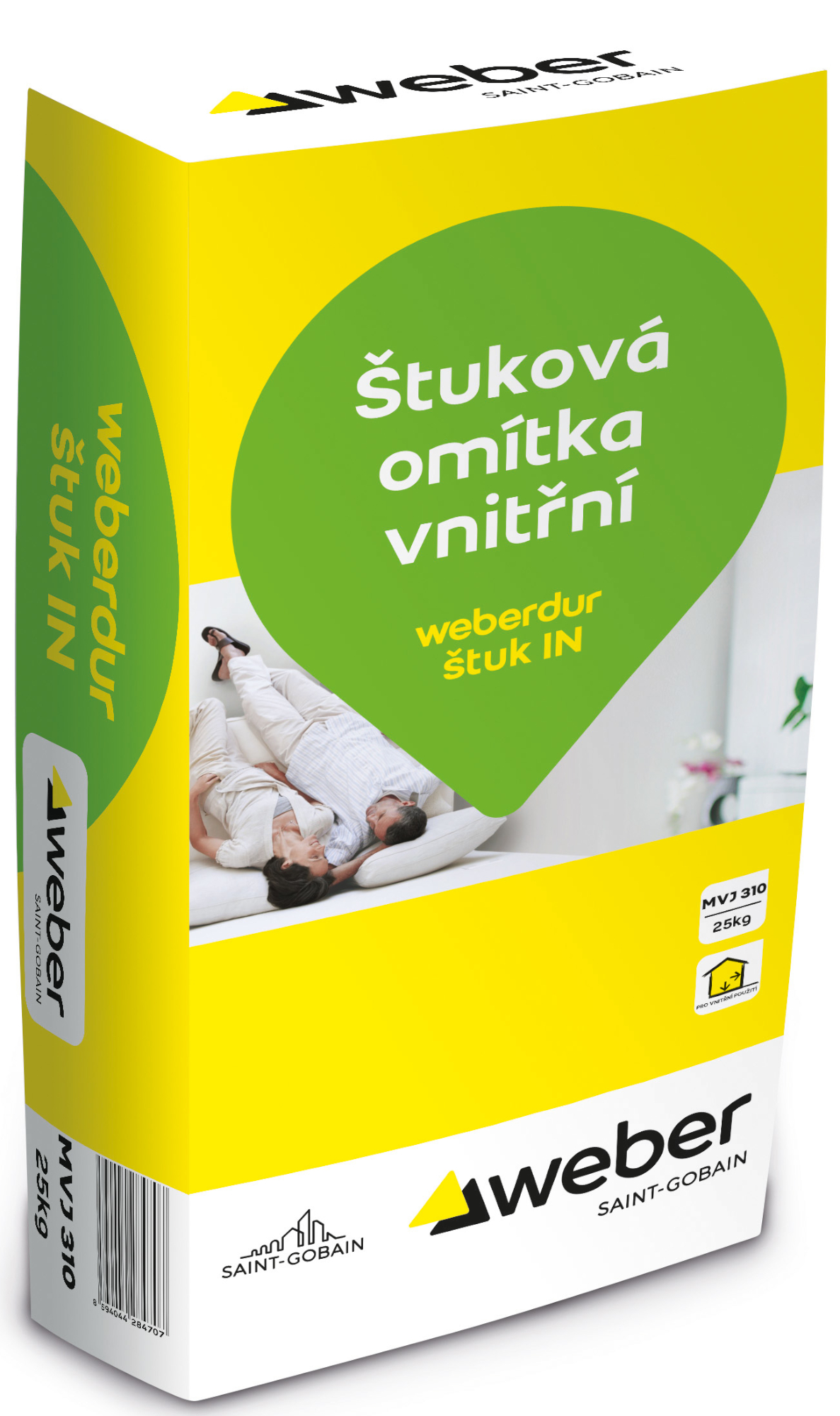Omítka štuková weberdur štuk IN 25 kg