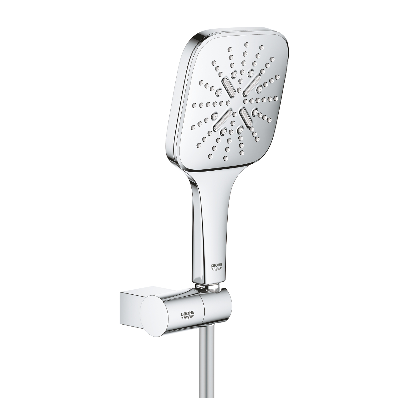 Set ruční sprchy Grohe Rainshower SmartActive 130 Cube 3 proudy chrom 26588000