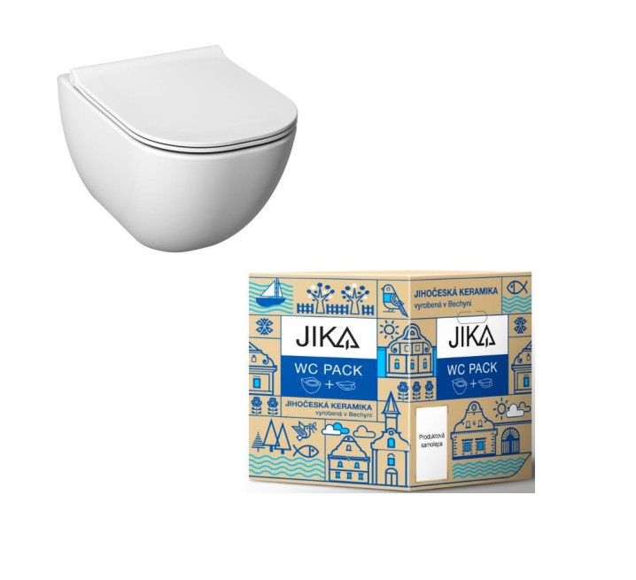 WC závěsné Jika Mio-N pack Vortex/Rimless včetně sedátka
