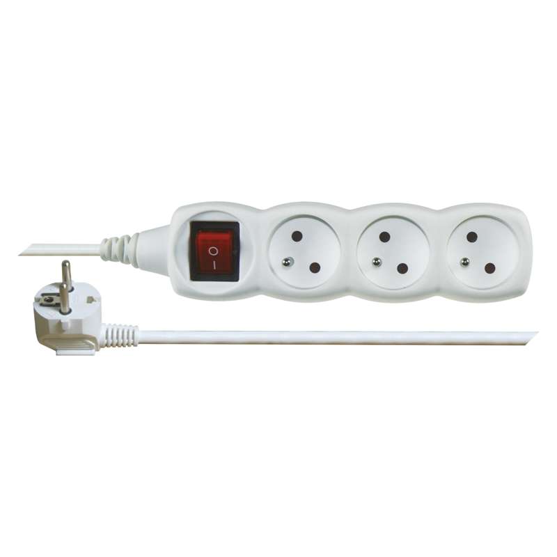 Kabel prodlužovací s vypínačem 3zásuvka Emos 5 m 1 mm2 IP 20