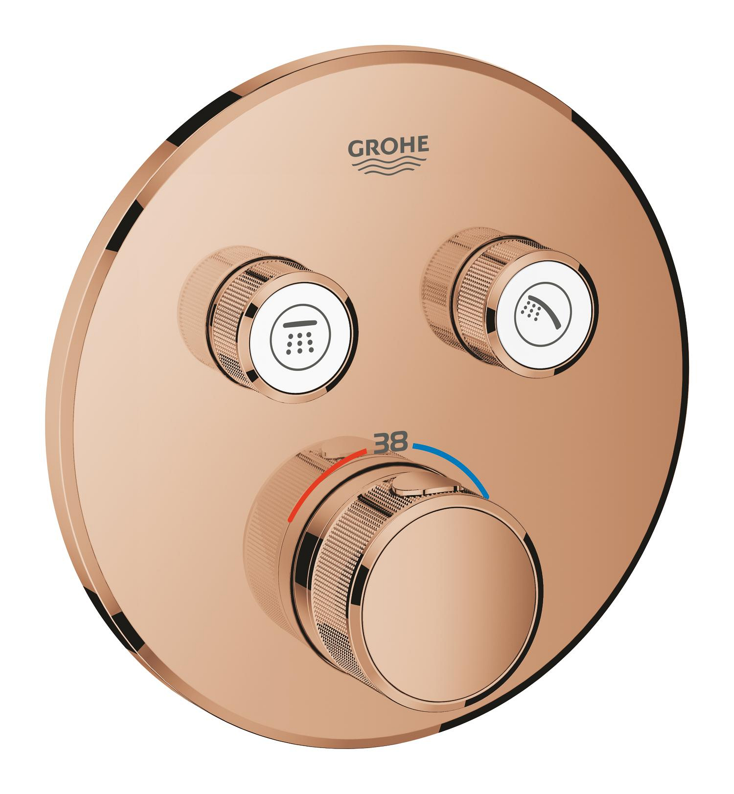 Díl nadomítkový Grohe Grohtherm SmartControl s 2 ventily Warm Sunset 29119DA0