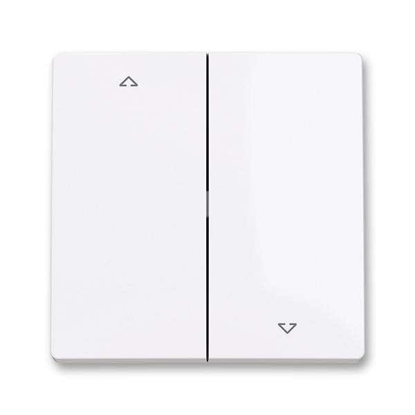 Kryt spínač žaluziový dvojitý ABB Zoni bílá