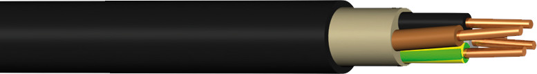 Kabel CYKY-J 4× 2,5 RE 100 m/bal.