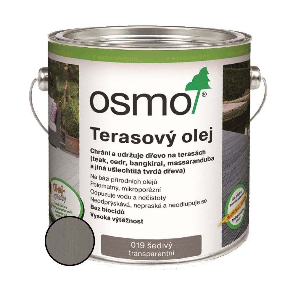 Olej terasový Osmo 019 šedý 2,5 l