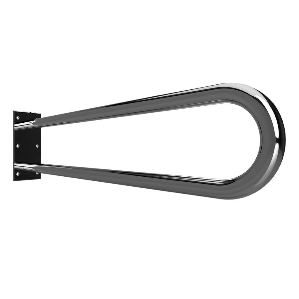 Madlo podpěrné ve tvaru U Bemeta Help 850 mm bez krytky nerez lesklý