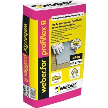 Lepidlo cementové weberfor profiflex R LD C2TF S1 25 kg