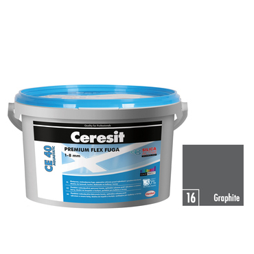 Hmota škárovacia Ceresit CE 40 Aquastatic 2 kg graphite