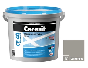 Hmota škárovacia Ceresit CE 40 Aquastatic 5 kg cementovo šedá