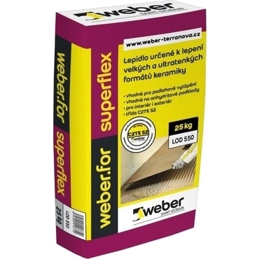 Lepidlo cementové weberfor superflex C2TE S2 25 kg