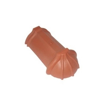 Uzáver koncový drážkového hrebenáča Tondach 21 cm kvapka tmavohnedý (model Brnenka)