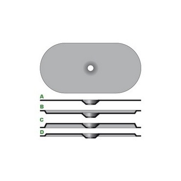 Oválna podložka plochá KOKEŠ PIP A 40/80 - 5
