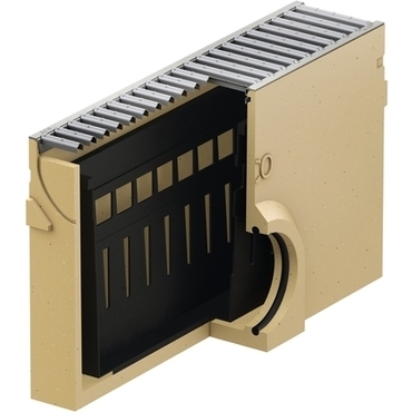 Vtok s pozinkovaným roštom ACO Euroline 0,5 m