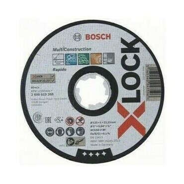 Kotúč rezný Bosch X-LOCK 125 mm 25 ks
