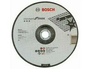 Rezací kotúč s prelisom na nehrdzavejúcu oceľ Bosch Standard for Inox, priemer 230 mm (25ks/obj)
