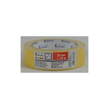 Ryhovaná PVC páska 30 mm×33 m, UV stabilná, žltá