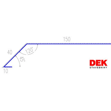 Lišta odkvapová VIPLANYL PVC r.š. 200 mm
