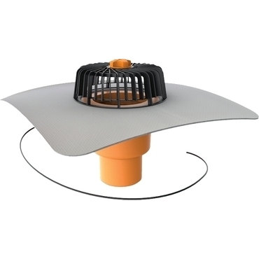 Vtok strešný zvislý vyhrievaný TOPWET TWE 160 PVC S XL
