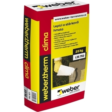 Hmota lepiaca a stierkovacia webertherm clima 25 kg