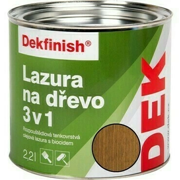 Lazúra 3v1 Dekfinish 2,2 l zlatý dub