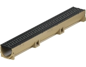 Žľab s plastovým roštom ACO Euroline 1 m