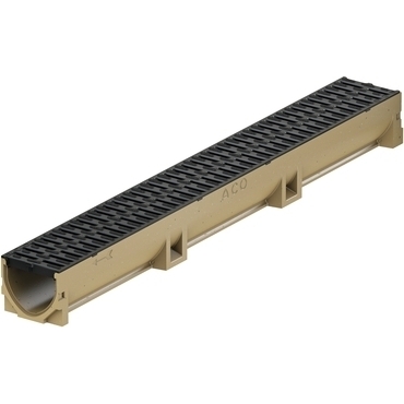 Žľab s plastovým roštom ACO Euroline 1 m