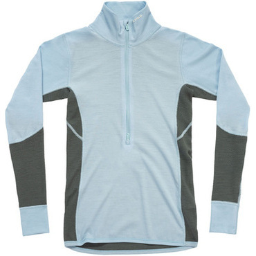 Dámske tričko Wool Mesh 190 Zip Neck