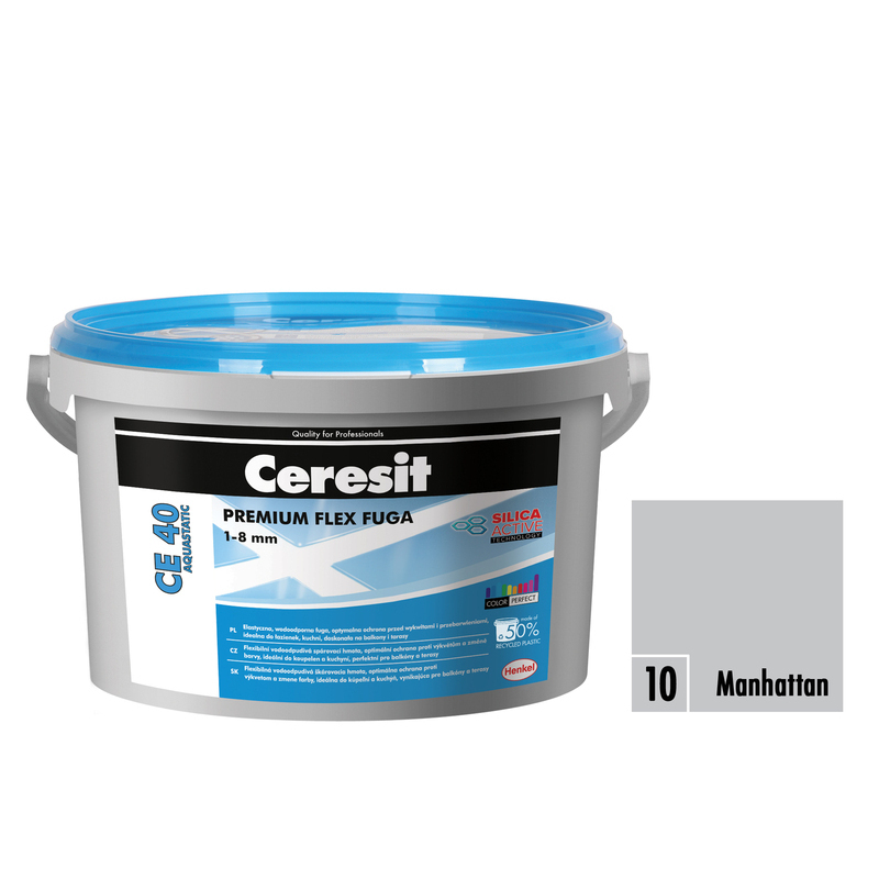 Hmota škárovacia Ceresit CE 40 Aquastatic 2 kg manhattan