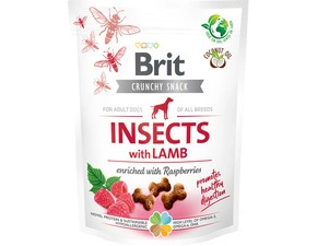 Brit Care Dog Crunchy Cracker. Insects with Lamb enriched with Raspberries, 200 g
