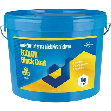 Náter na zakrývanie škvŕn Stachema Ecolor Block Coat biela 7 kg