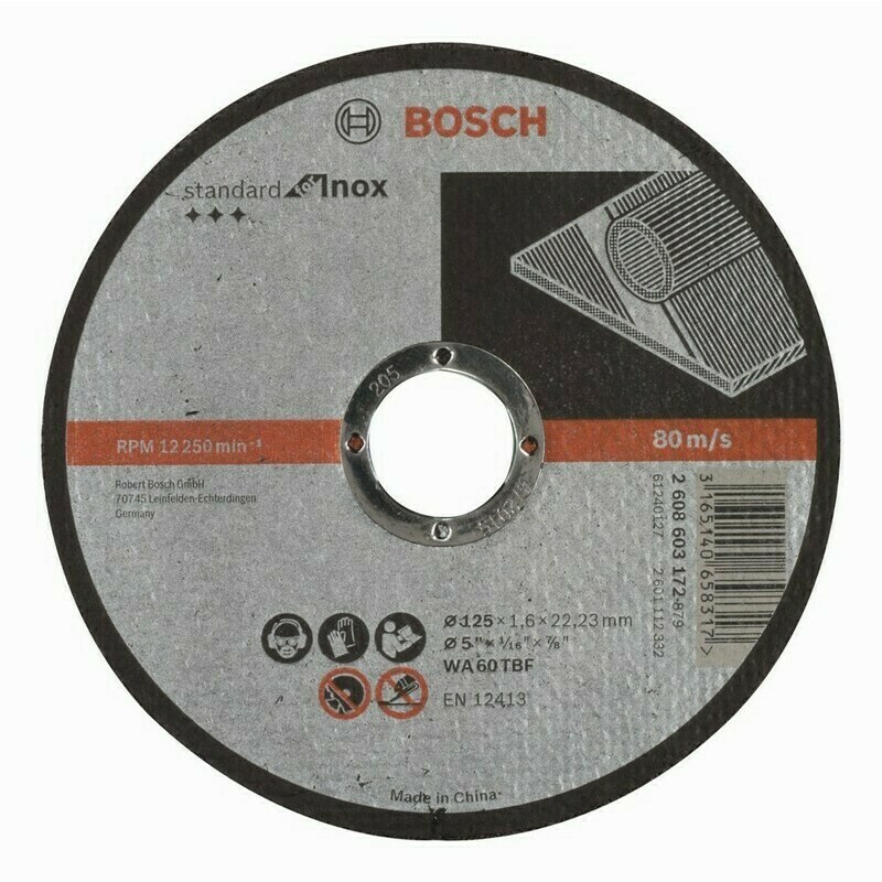 Rezný kotúč na nehrdzavejúcu oceľ Bosch Standard for Inox-Rapido,priemer 125 mm,hr.1,6 mm (50ks/obj)