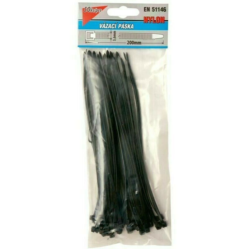 E-shop Pásky viazacie 120 mm čierne