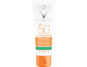Capital Soleil zmatňujúci ochranný krém na tvár 3v1 SPF 50+ 50 ml