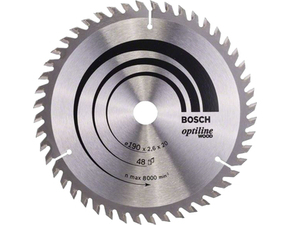 Kotúč pílový na drevo Bosch Standard for Optiline Wood 190×20/16×2,6 mm 48 zubov