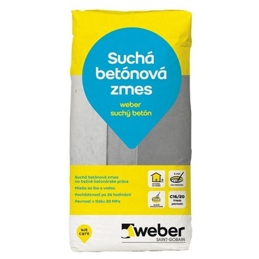 Suchá betónová zmes pre ručné spracovanie Weber suchý betón, 25kg