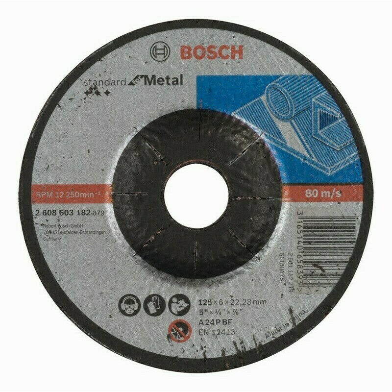 E-shop Obrusovací kotúč s prelisom na kov Bosch Standard for Metal, priemer 125 mm (10ks/obj)