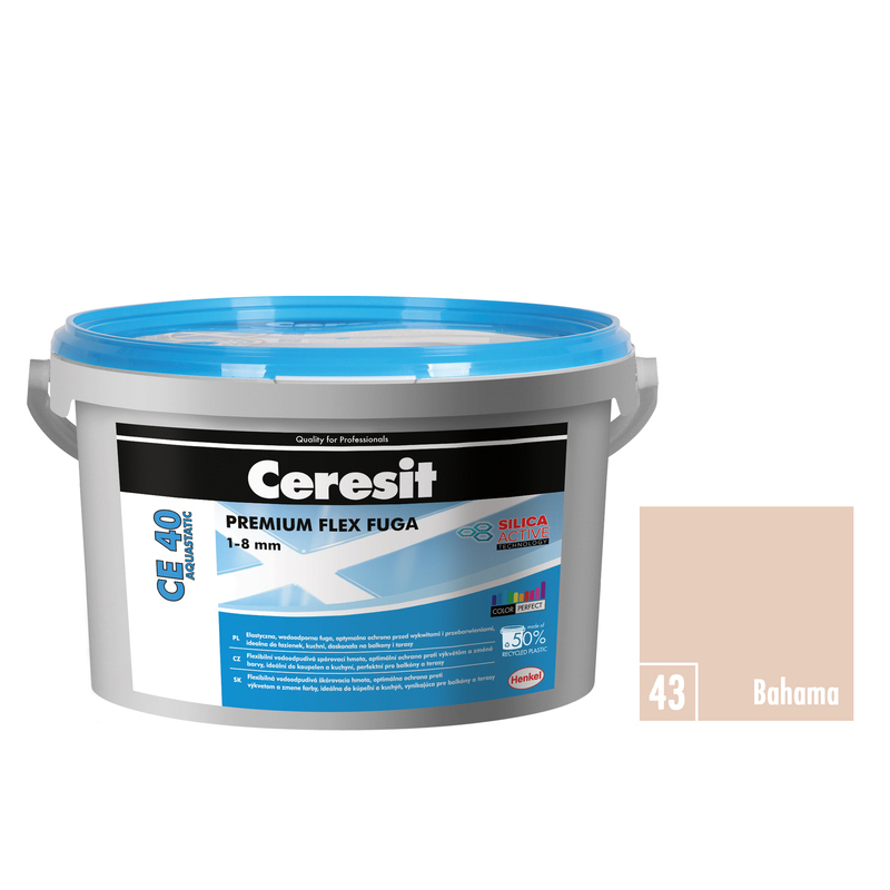 Hmota škárovacia Ceresit CE 40 Aquastatic 2 kg bahama