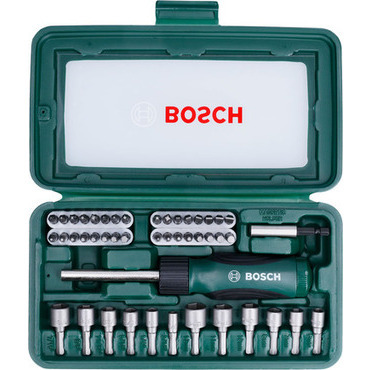 46dielna sada skrutkovacích bitov a nástrčných kľúčov so skrutkovačom