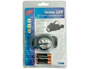 LED svietidlo - čelovka s 3 diódami, 3 AAA