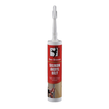 Silikón akrylový tmel Den Braven biely, 310 ml