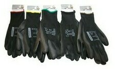 Čierne nylonové pracovné rukavice BUCK, veľkosť 9